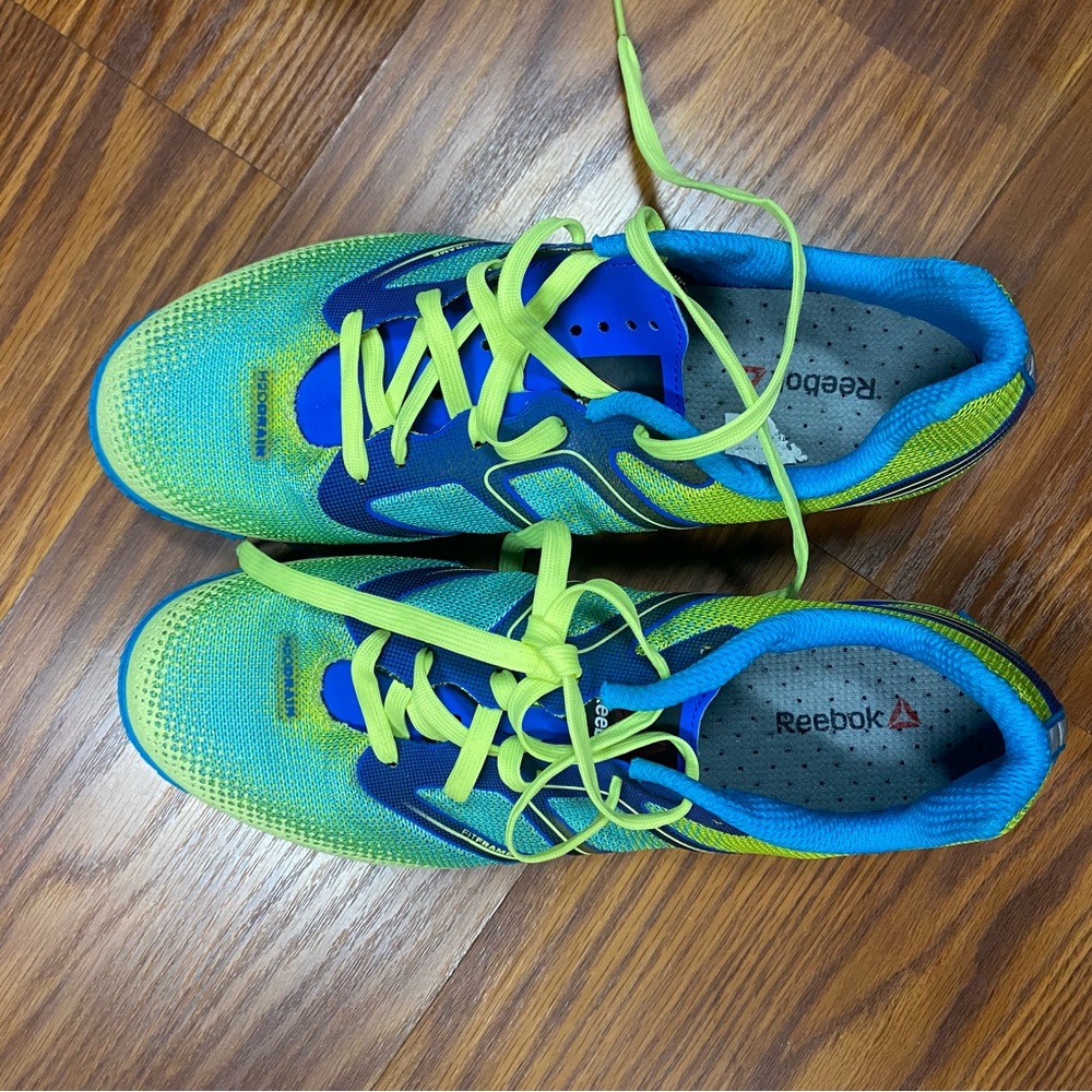 Reebok Blue and Green trail or mud event Shoes
